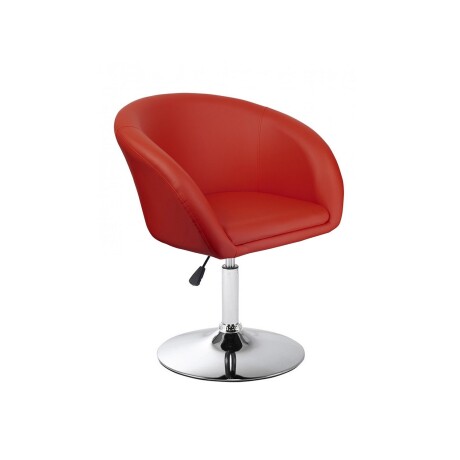 Silla Taburete Butaca con Respaldo en Cuero Lumax Modelo Stella Rojo