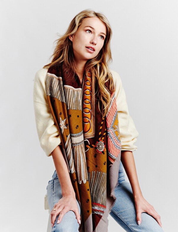 Pashmina Print MARRON/MULTI