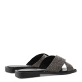 Sandalias de Mujer Bottero con Tiras Cruzadas de Brillos Negro