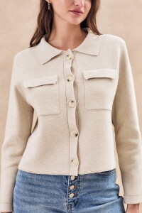 Sobrecamisa Lurex Beige Melange