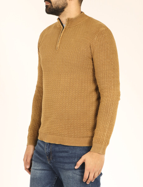 Sweater Medio Cierre Feraud Kaki
