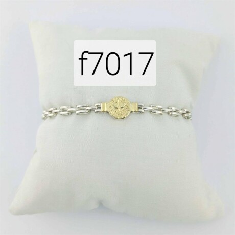 Pulsera de plata 925 con double de oro 18k. Espíritu Santo. Pulsera de plata 925 con double de oro 18k. Espíritu Santo.