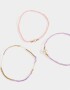 Pulseras Elásticas Sets Strass Pulseras Elásticas Set Con Perla - Dorado
