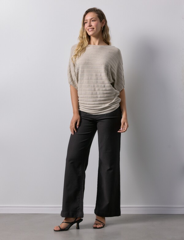 Buzo Dolman Acanalado BEIGE