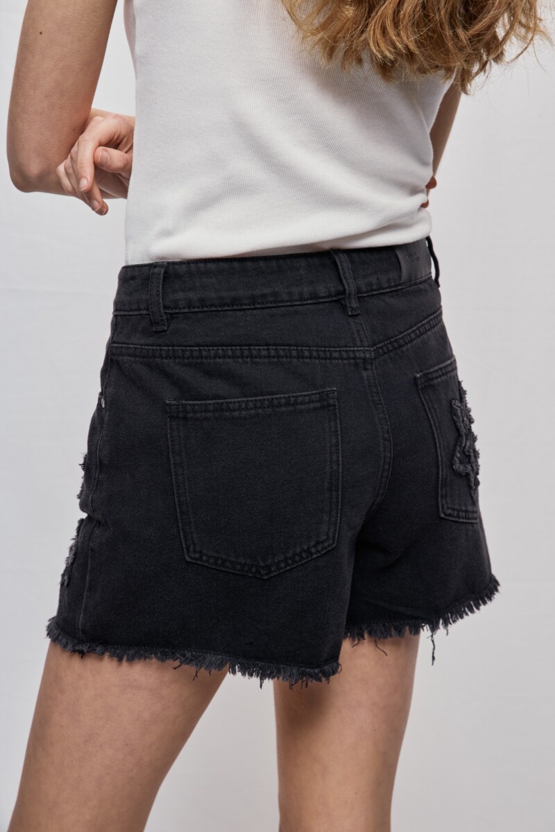 SHORT FLORE Negro