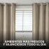 Cortina Blackout 100% Engomada Termica Set 2 Paños Tipo Lino Variante Color Beige