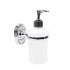 Porta jabón liquido de vidrio opaco y acero inoxidable Porta Jabón Liquido De Vidrio Opaco Y Acero Inoxidable