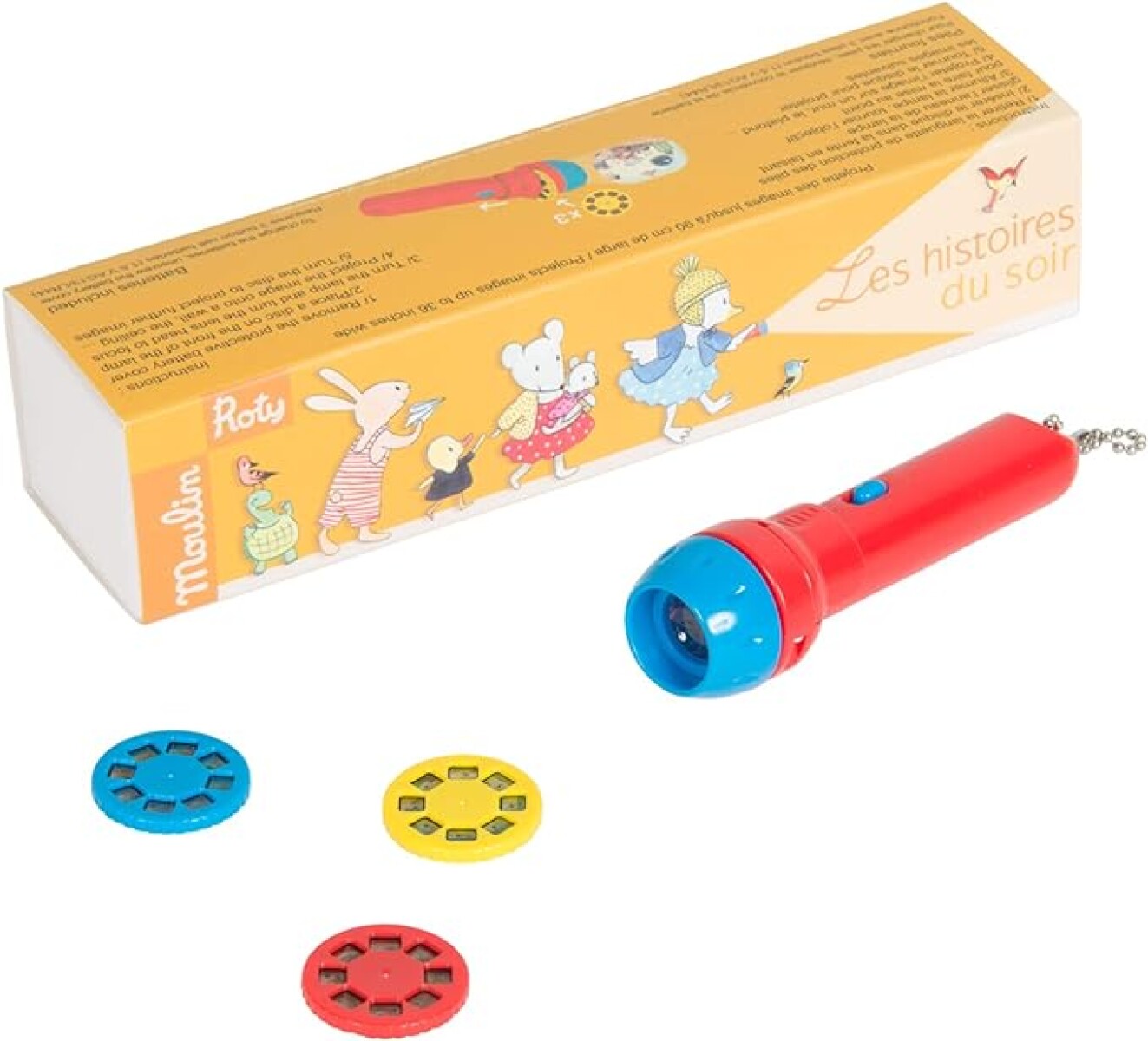 Linterna proyectora de cuentos infantiles - Amarillo 