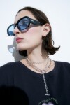 Collar cadena dije curvo plateado