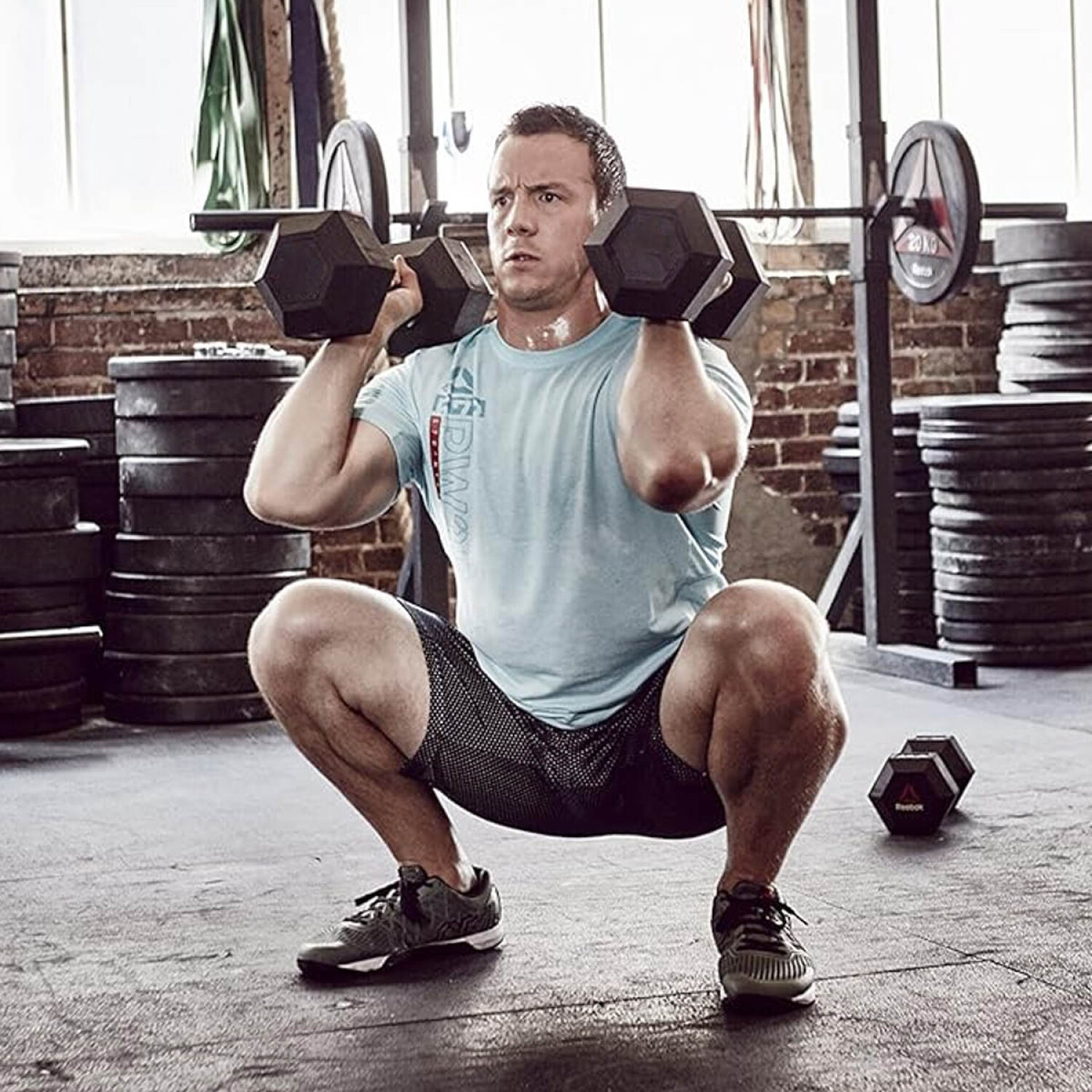 Mancuerna Hexagonal De Hierro Recubierto Pesa — El Rey del