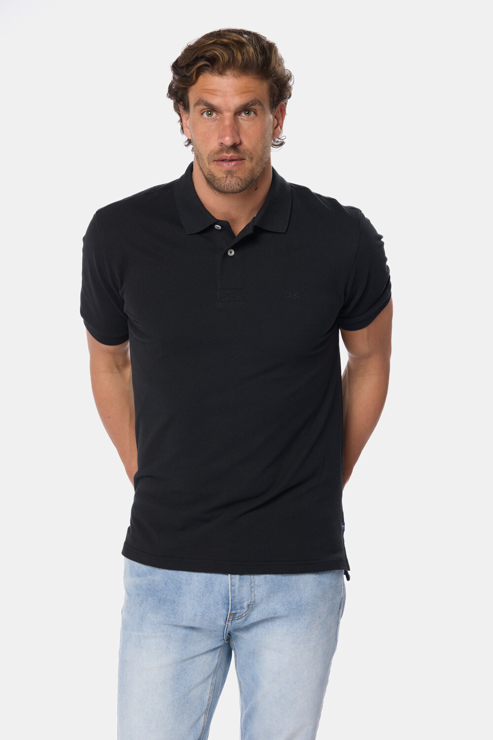 REMERA POLO PIQUE Negro
