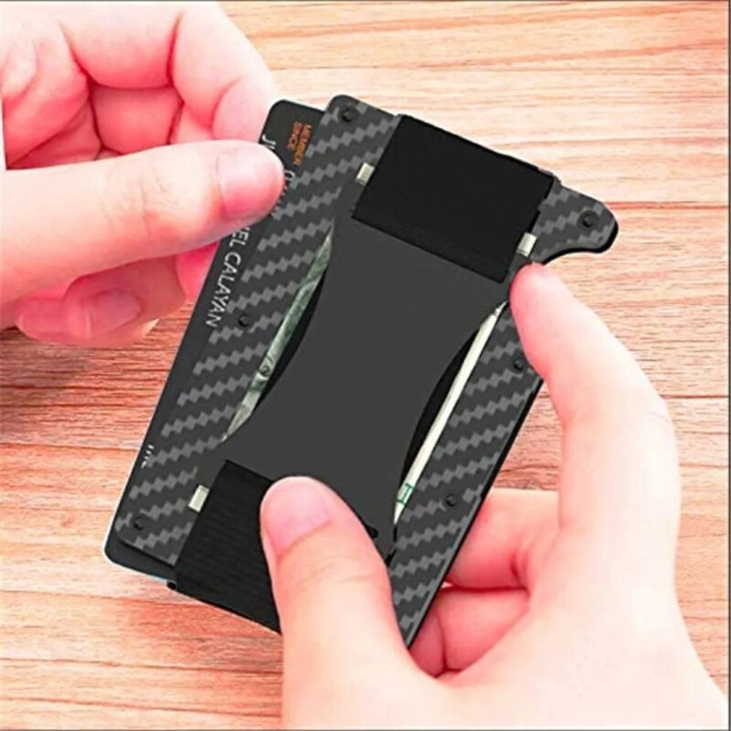 Tarjetero Billetera Bloqueo Rfid Anti Clonacion Carbono Tarjetero Billetera Bloqueo Rfid Anti Clonacion Carbono
