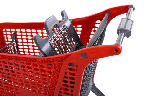 Carro Plástico Para Supermercado 180lt Carro Plástico Para Supermercado 180lt