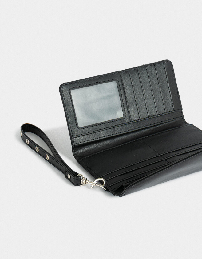 Ficheros Metálico Billetera Fichero Con Solapa - Negro