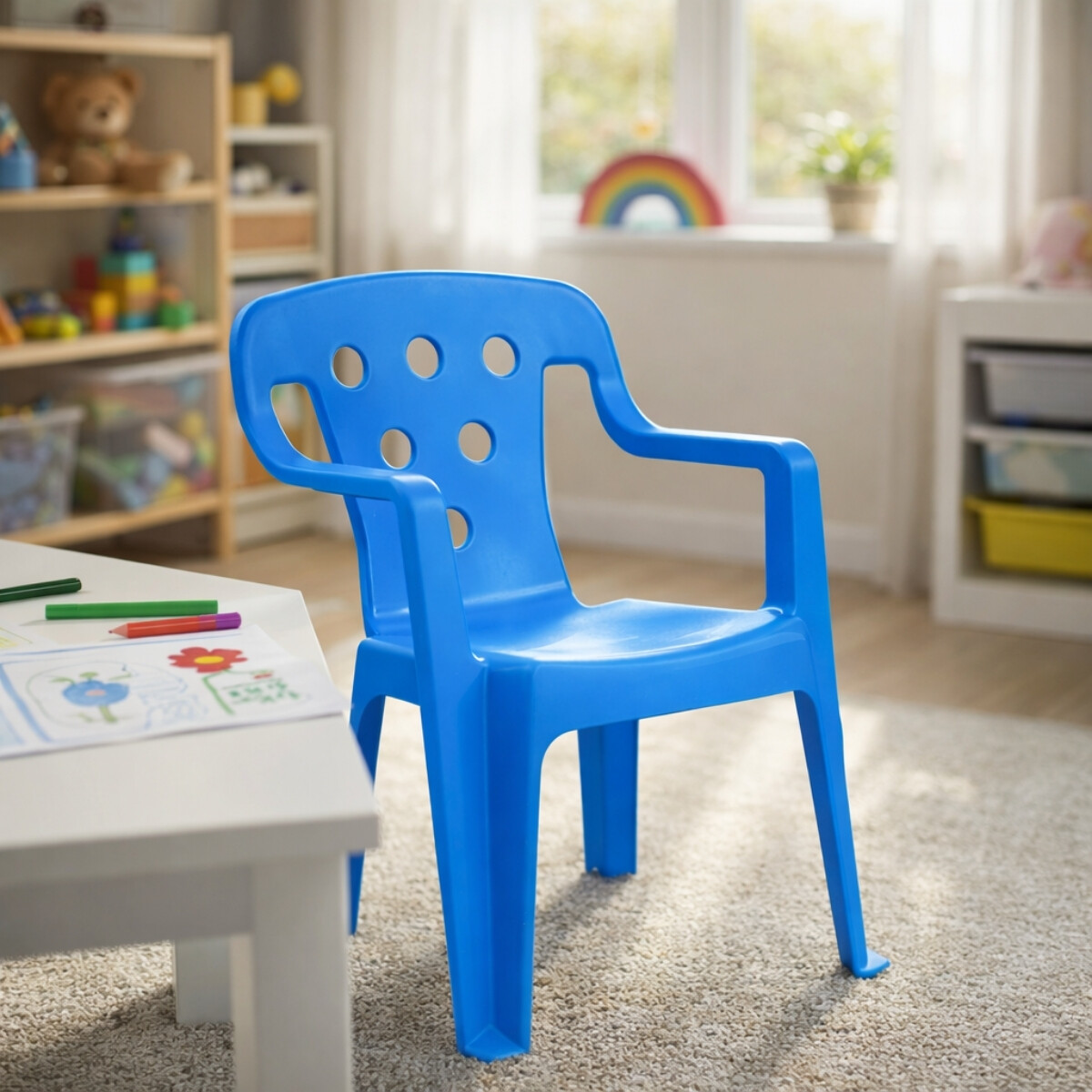 Silla infantil con apoya brazos - AZUL 