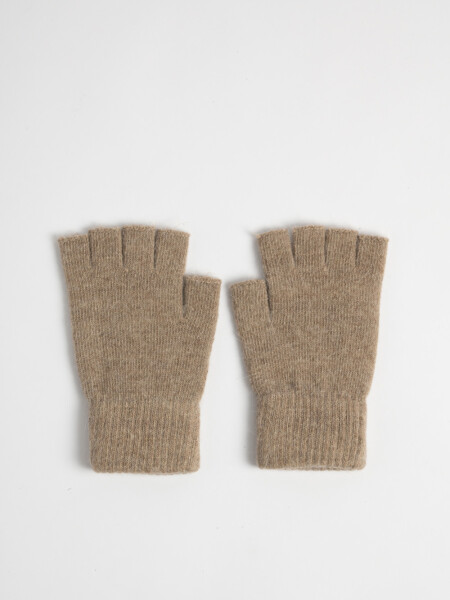 Guantes punto Beige