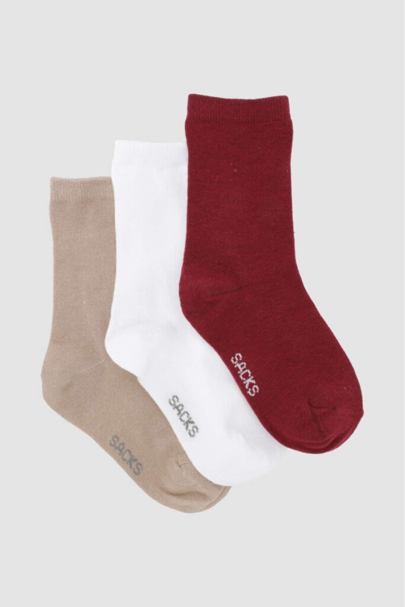 Pack x3 crew lisas niños jk - Variante 34 