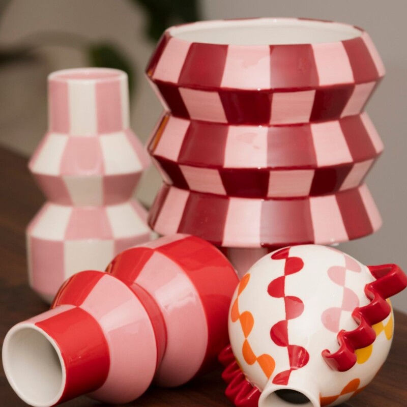 Florero de cerámica Celestino Candy Crush