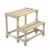 Escalera Banco 2 Niveles En Madera Pp Color Natural Escalera Banco 2 Niveles En Madera Pp Color Natural