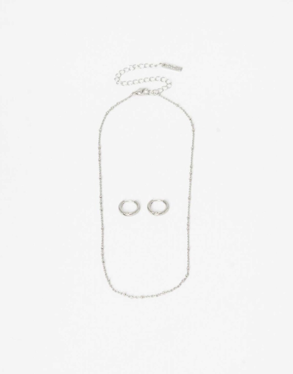 Set De Bijouterie - Plateado Rodio 