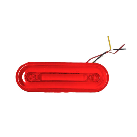 FAROL - LATERAL OVALADO 24V ROJO 14X5CM - FAROL - LATERAL OVALADO 24V ROJO 14X5CM -