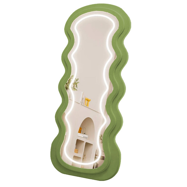 Espejo Ondulado Con Luz Led Led-m-01 VERDE