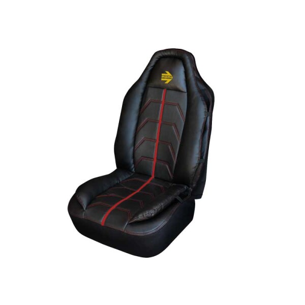 Cubreasiento Indivual Deportivo Ecocuero Negro Y Rojo Momo Auto Cubreasiento Indivual Deportivo Ecocuero Negro Y Rojo Momo Auto