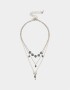 Collares Cortos Piedra Collar Corto De Metal - Plateado