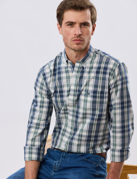 CAMISA CUADROS Azul Oscuro