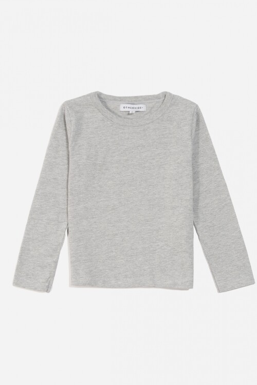 Camiseta manga larga GRIS MELANGE