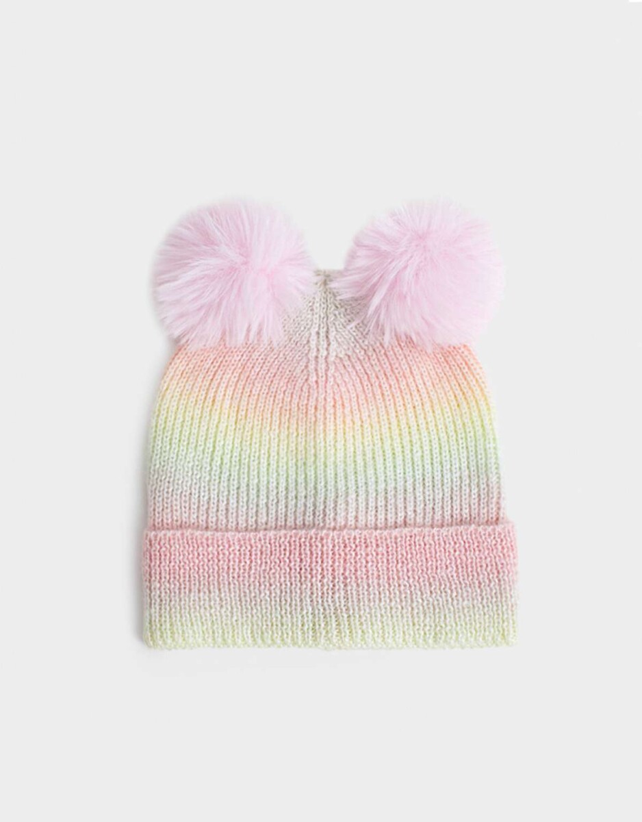 Gorro Tejido Arcoíris - Combinacion Arcoiris 