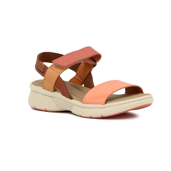 Sandalia Country Mujer Cuero Coral-mix