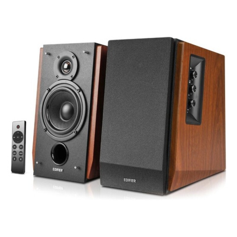 Parlantes Stéreo Edifier R1700BTs con Bluetooth y control remoto Wood grain