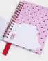 Anotadores Cuadernos y Memos Cuaderno A5 Anillado Con Memo Y Stickers Rosa - Rosa Claro