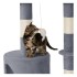 Rascador Torre 5 Niveles En Felpa Y Sisal Para Gato Juego Variante Color Gris Claro