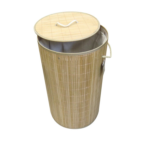 Canasto Bambú Redondo para Ropa Home Class 36 x 60 cm U