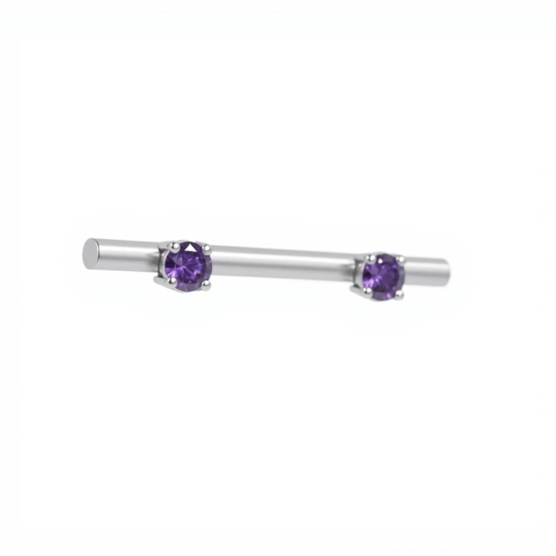 Caravanas Solitario Plata -Plata 925- Zirconia -CA4082 conpiedra