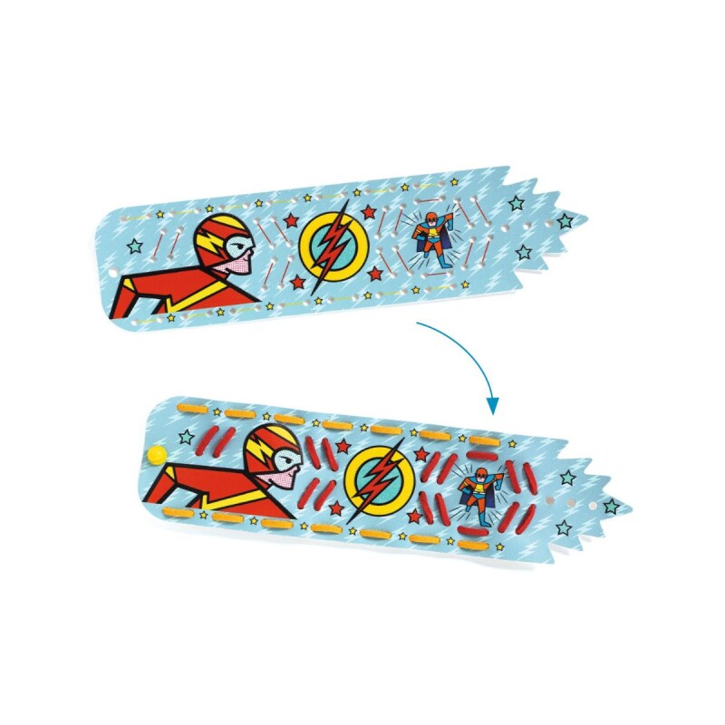 Set para hacer pulseras Do it yourself Djeco 5+ - Super Héroes Set Para Hacer Pulseras Do It Yourself Djeco 5+ - Super Héroes