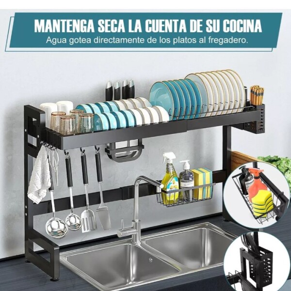 Escurridor Seca Platos Ajustable Regulable 65 a 95 cm Rack Acero Vajilla Ancho IMBACK Color Negro SPL015 Escurridor Seca Platos Ajustable Regulable 65 a 95 cm Rack Acero Vajilla Ancho IMBACK Color Negro SPL015