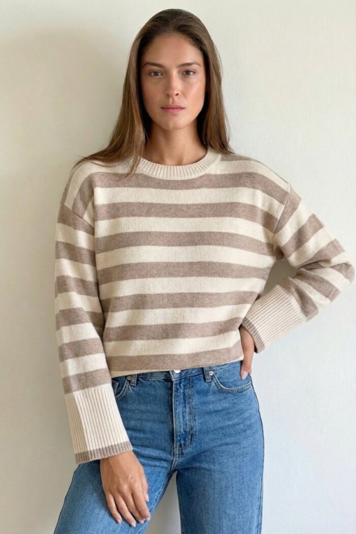 Sweater Rayado Mocha