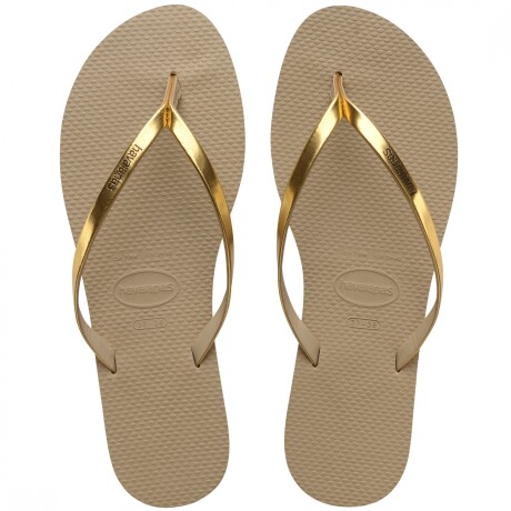 Sandalia de Mujer Havaianas You Metalic Beige Arena - Dorado Metalizado