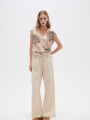 Pantalon Ravon Crudo / Natural