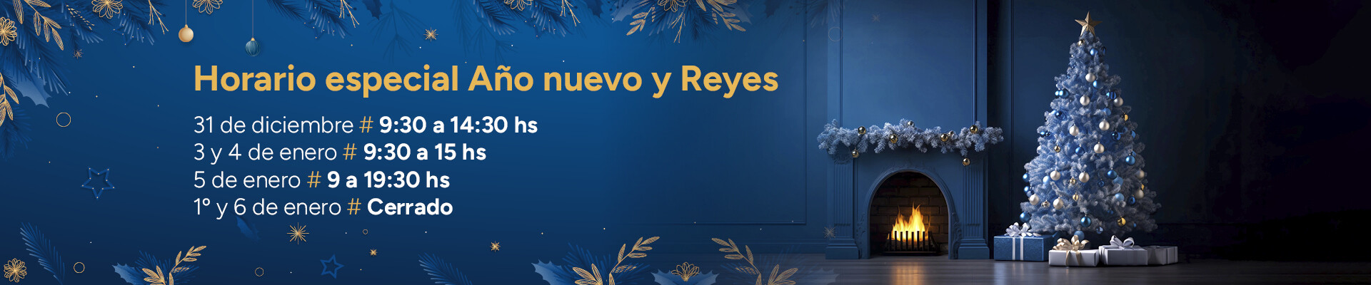 2025 Horario especial Año nuevo y reyes HomeSlider
