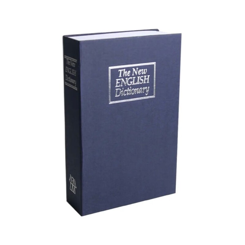 Libro Caja Fuerte Seguridad Llave Organizador Secreto Color azul