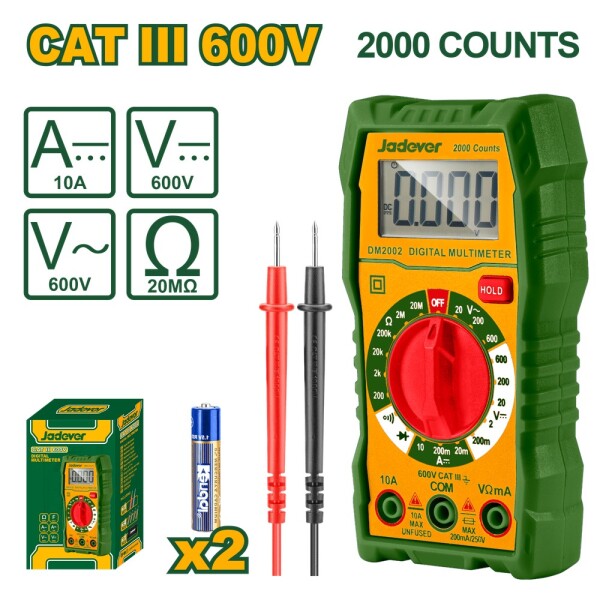 Tester multímetro digital 600v jadever JDDM2506 Tester multímetro digital 600v jadever JDDM2506