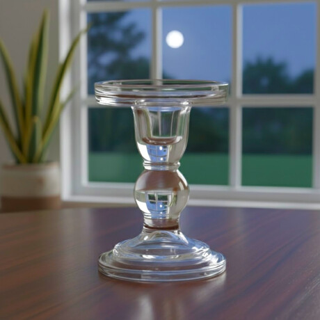 Candelabro vidrio D8.5/H11.5CM TRANSPARENTE