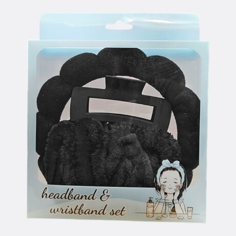 Set De Accesorios Para Cabello Y Cuidado Facial Negro