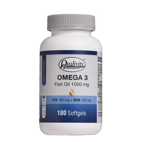 Omega 3 Fish Oil 1000 Mg X 180 Cáps Qualivits Omega 3 Fish Oil 1000 Mg X 180 Cáps Qualivits