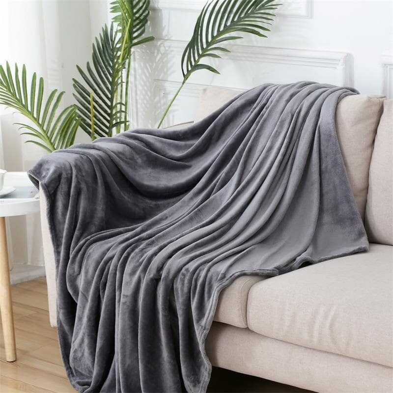 Manta para sillon y cama 130 x 150cm gris
