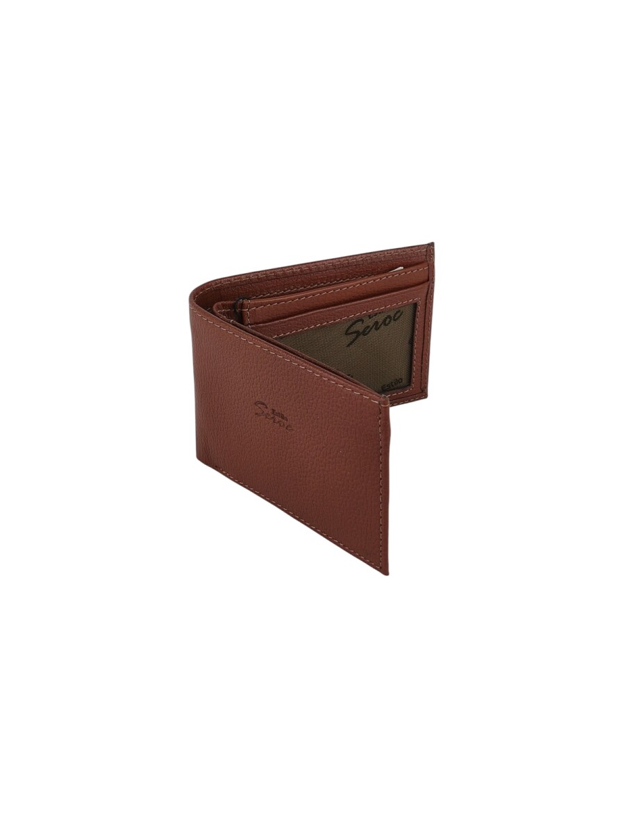 Billetera Clásica grande 100% Cuero - Marrón 